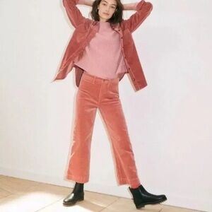Madewell Slim Emmett Wide Leg Crop Corduroy Pants size 28